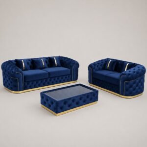 Casa Padrino Luxury Chesterfield Velvet Sofa Set