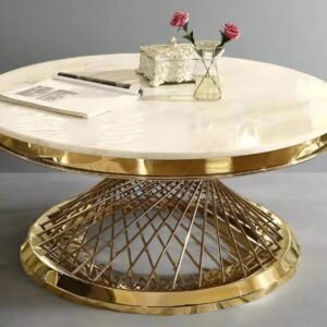 REMI GOLD ROUND MARBLE TOP
