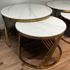 GOLD NESTING CRISS CROSS DESIGN 2PCS SET