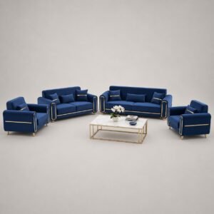 Hanz Royal Blue Sofa Set
